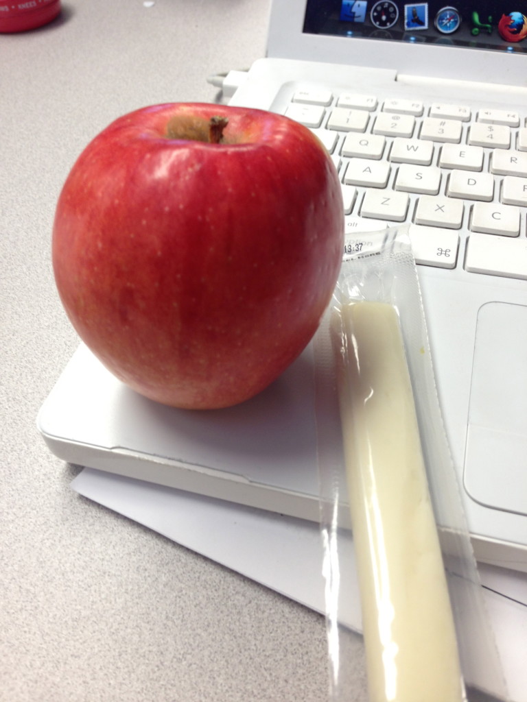 string cheese and apple