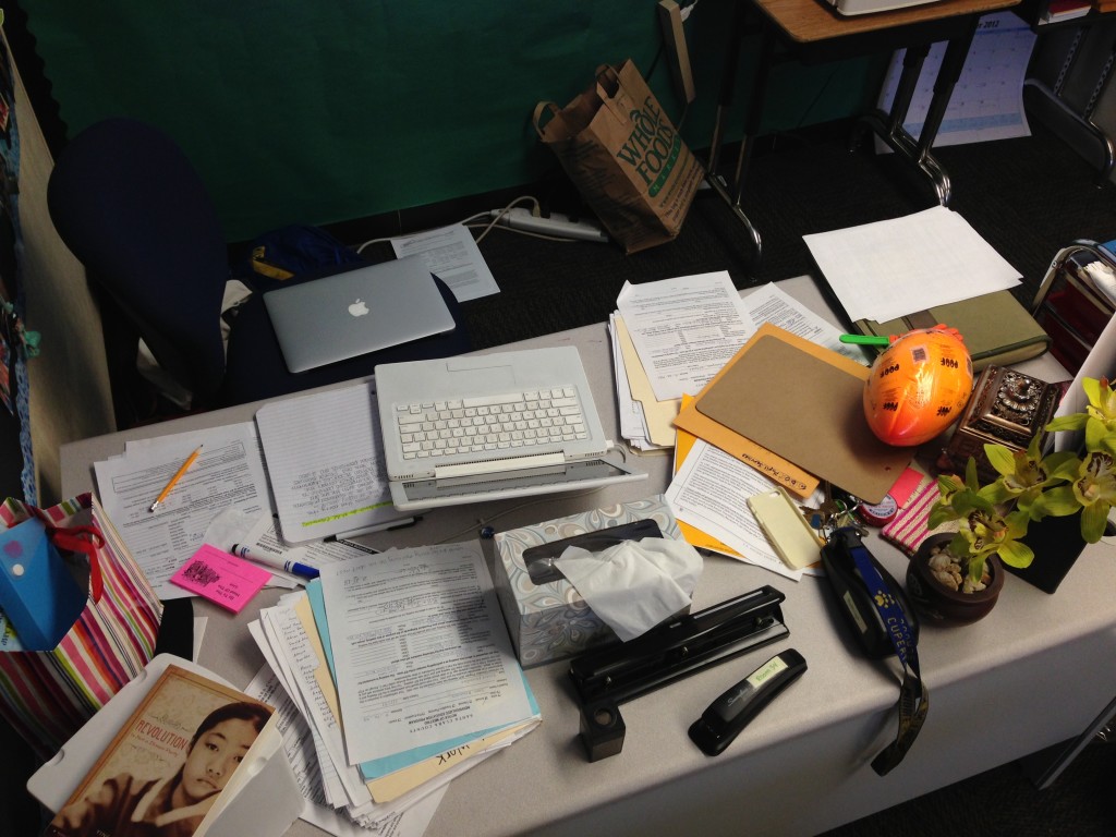 dirty desk